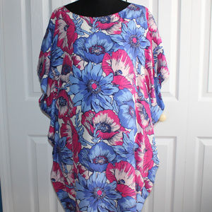Marie Oliver Poppies Silk Caftan